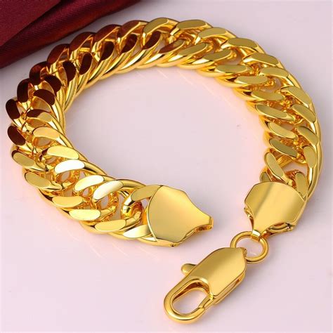 real gold bracelet for men.